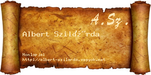 Albert Szilárda névjegykártya
